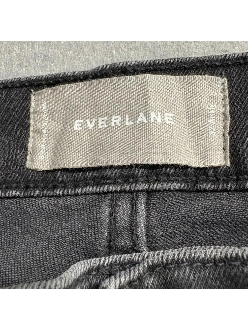 Everlane Jeans Mens 32 Ankle Black Denim Mid Rise Stretch Slim Straight